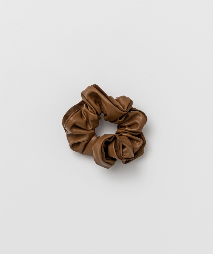 Tan PU Scrunchie