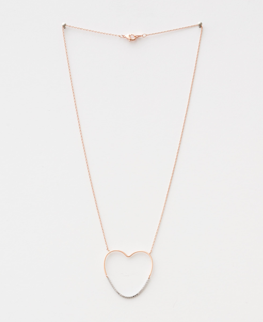 Rose Gold Heart Chain Necklace