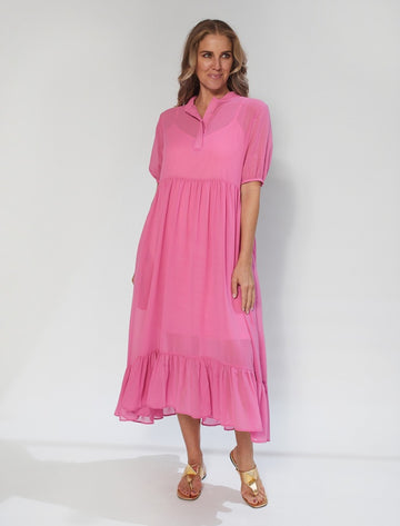 Calypso Dress - Punch Pink