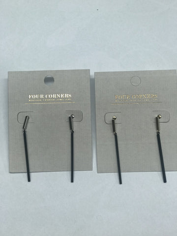 Black Rod Earrings