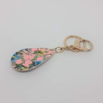 Pink Floral Keyring