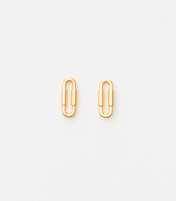 Gold Nina Chain-Link Earrings