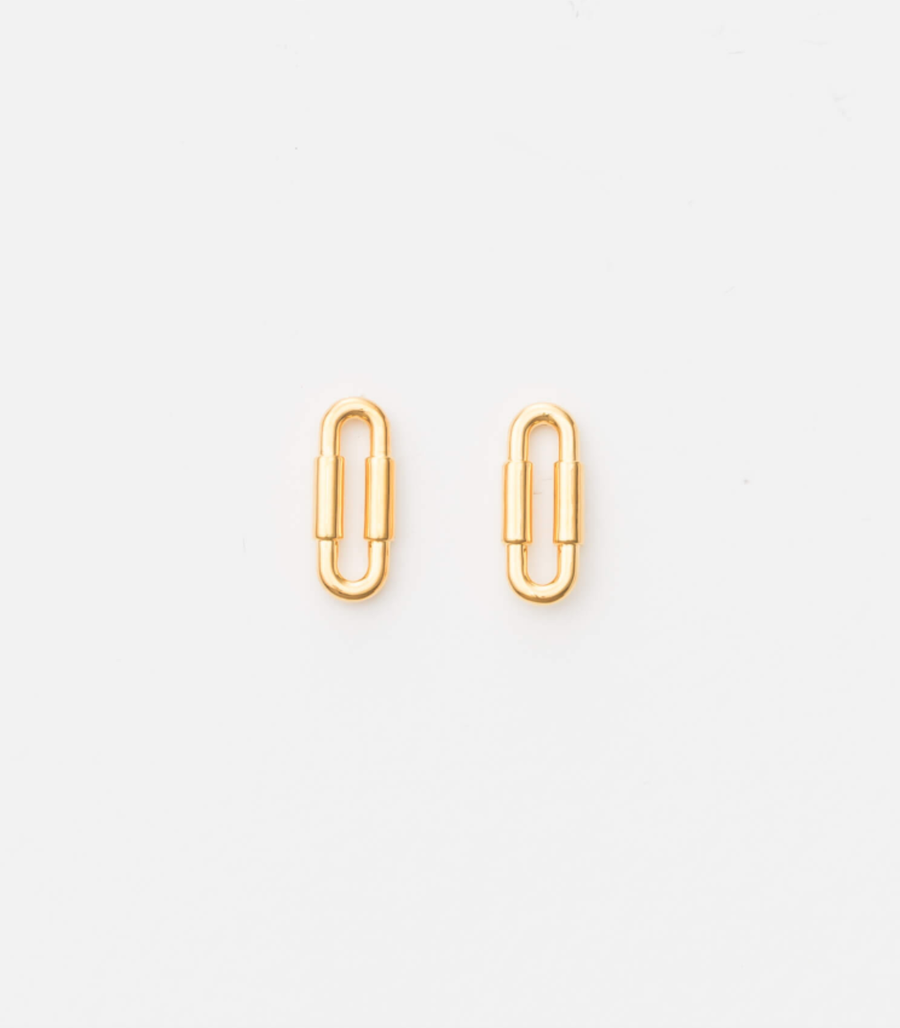 Gold Nina Chain-Link Earrings