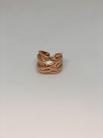 Rose Gold Tracks Ring