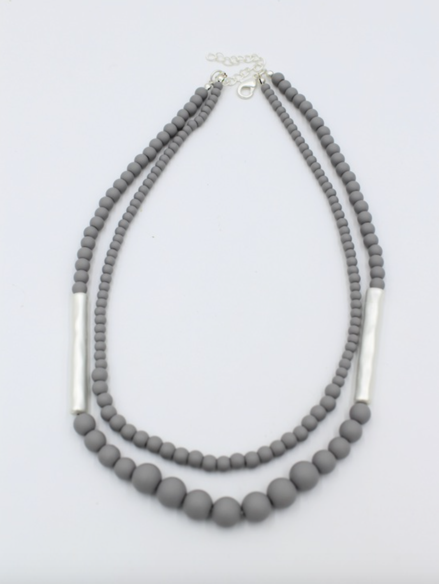 Biscotti Grey Necklace