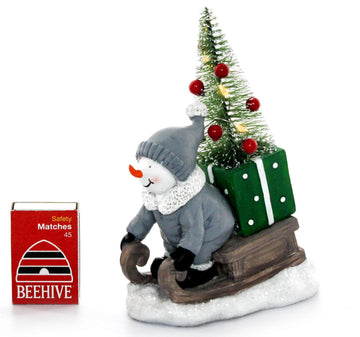 Mini Light Up Tree - Snowman