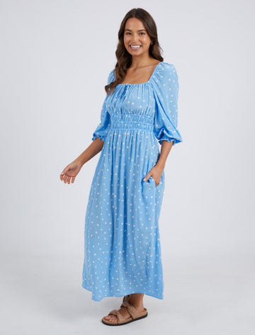Romy Spot Dress - Azure Blue